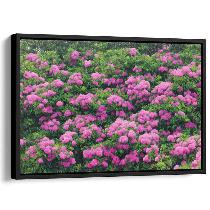 Floral Symphony II: Lush Pink Floral Garden Canvas Art Print