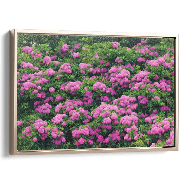 Floral Symphony II: Lush Pink Floral Garden Canvas Art Print