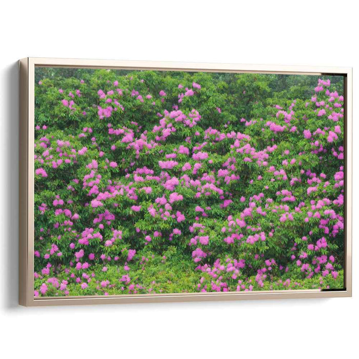Garden Tapestry: Vibrant Floral Landscape Canvas Art
