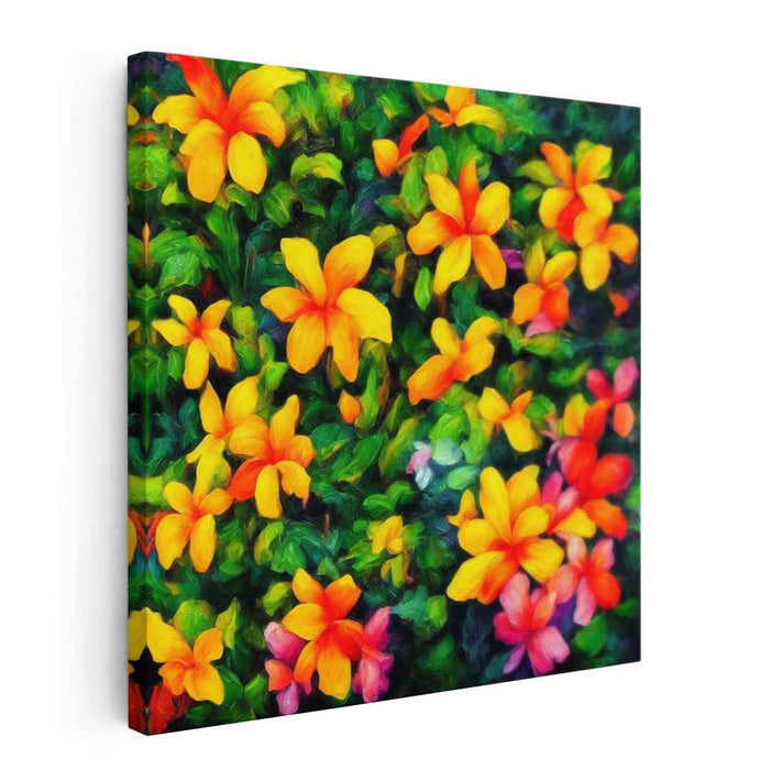 Palette Petals: Impressionist-Inspired Vibrant Floral Canvas Art