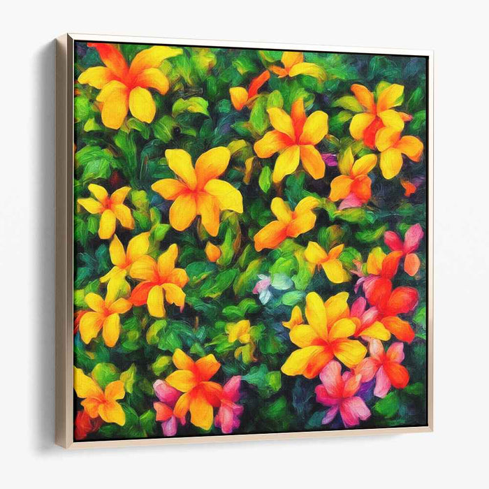 Palette Petals: Impressionist-Inspired Vibrant Floral Canvas Art