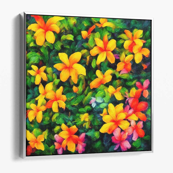 Palette Petals: Impressionist-Inspired Vibrant Floral Canvas Art