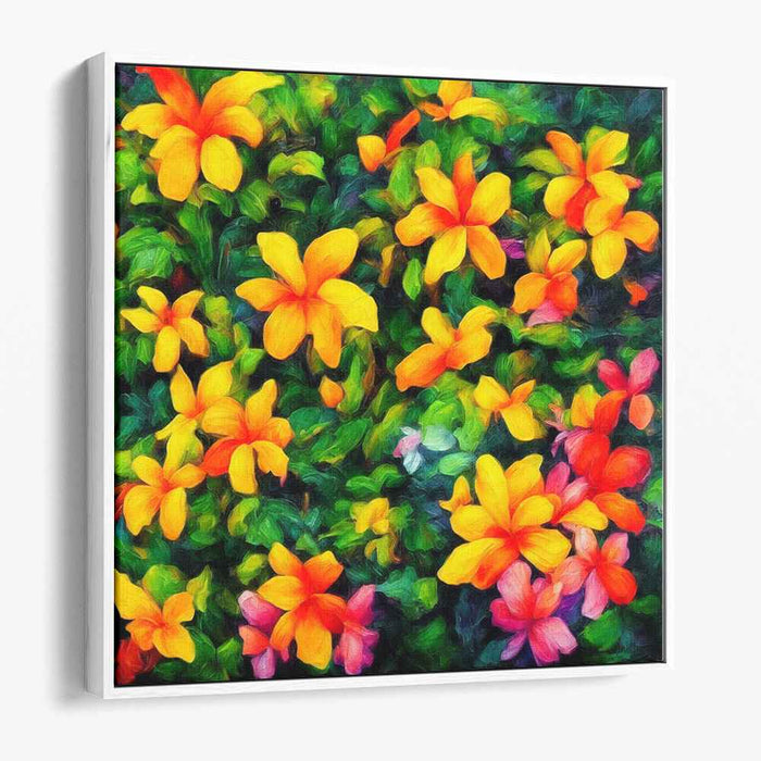 Palette Petals: Impressionist-Inspired Vibrant Floral Canvas Art