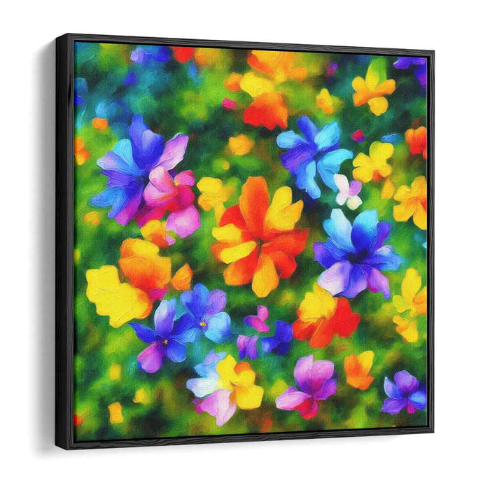 Blooms on a Happy Day: Vibrant Impressionist Floral Canvas Art Print