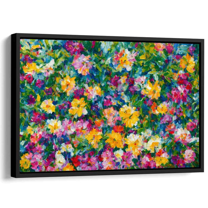Bloom Rhapsody Glow: Vibrant Floral Impressionist Canvas Art