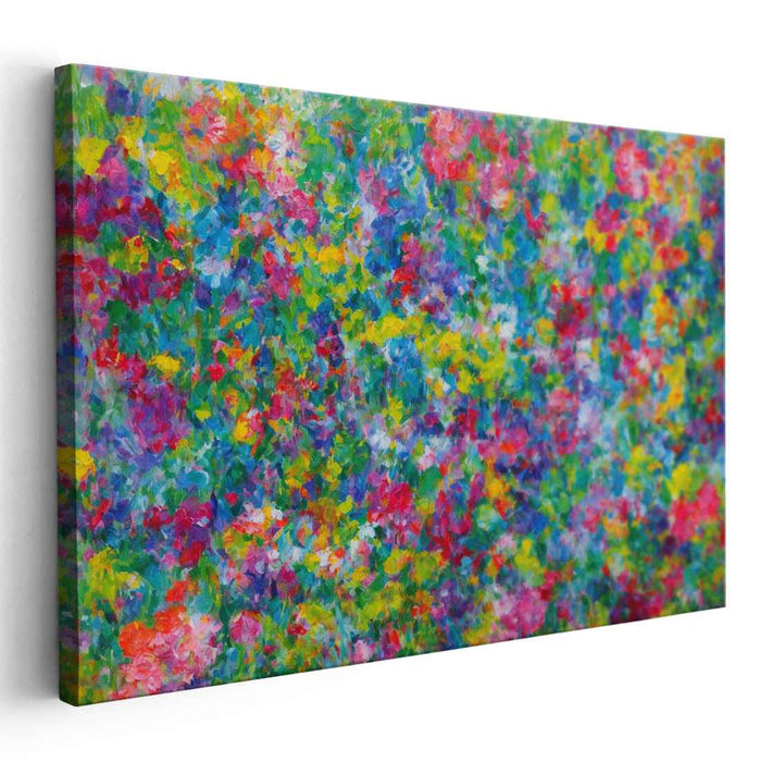 Enchanted Petal Dance: Impressionist-Inspired Floral Canvas Art