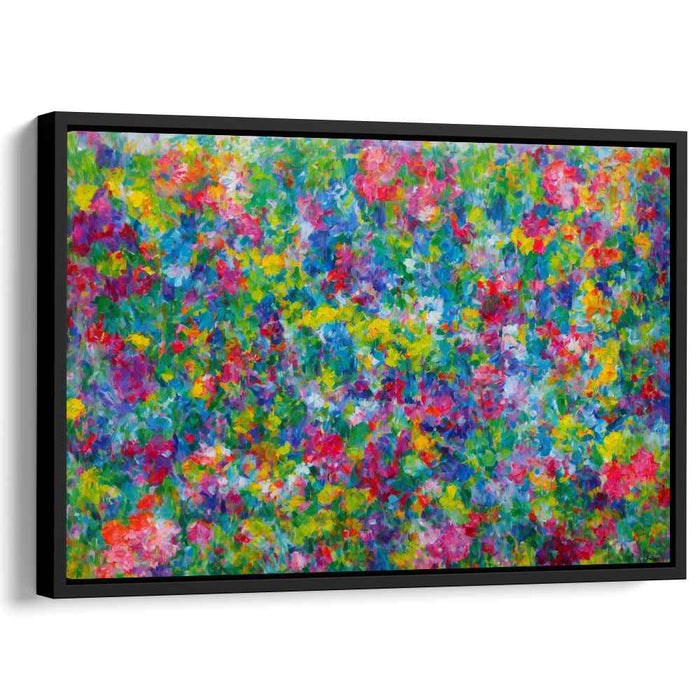 Enchanted Petal Dance: Impressionist-Inspired Floral Canvas Art