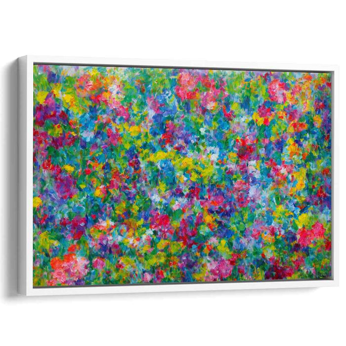 Enchanted Petal Dance: Impressionist-Inspired Floral Canvas Art