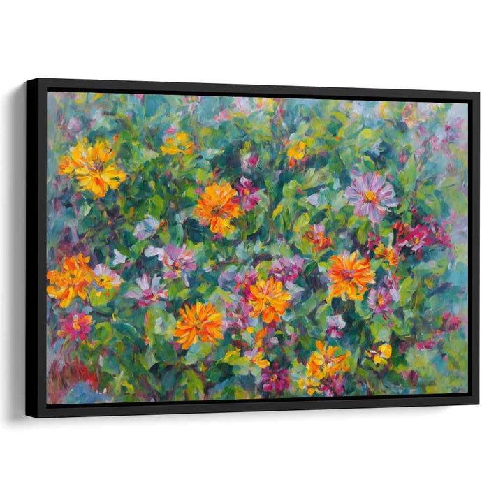 Blooms of Eden: Vibrant Floral Garden Canvas Art Print