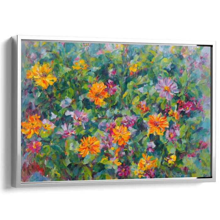 Blooms of Eden: Vibrant Floral Garden Canvas Art Print
