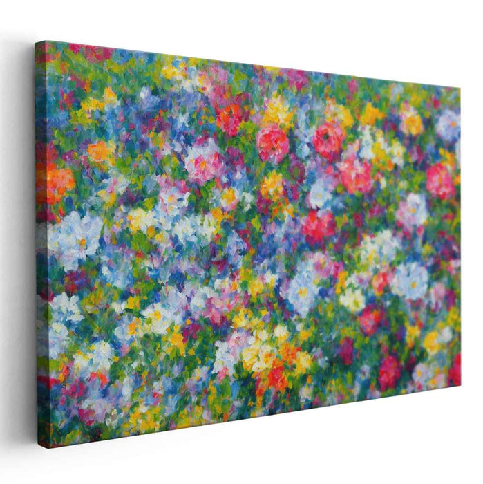 Springtime Sonata: Impressionist Floral Garden Canvas Art Print