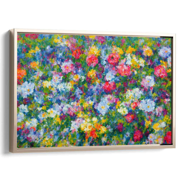 Springtime Sonata: Impressionist Floral Garden Canvas Art Print