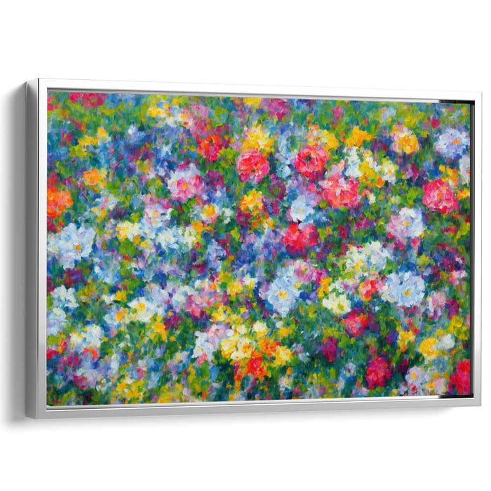 Springtime Sonata: Impressionist Floral Garden Canvas Art Print