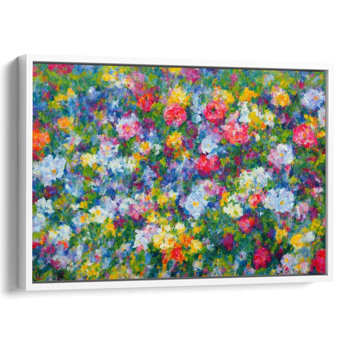 Springtime Sonata: Impressionist Floral Garden Canvas Art Print