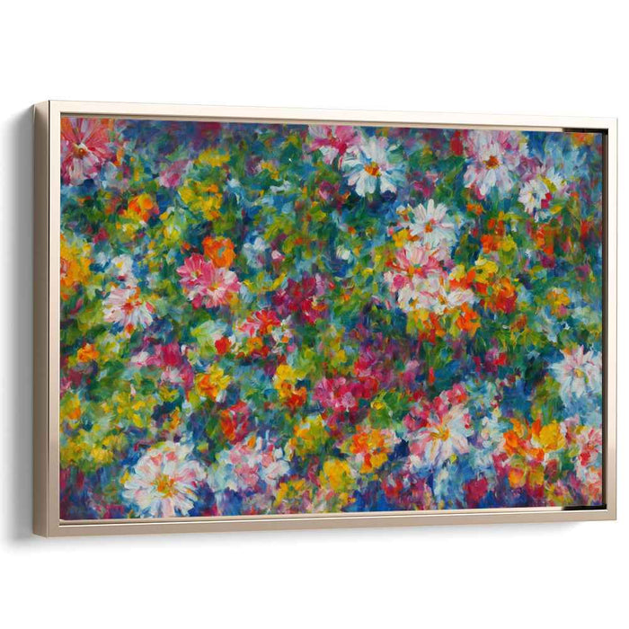 Bouquet Blushes on Canvas: Vibrant Impressionist Floral Canvas Art Print