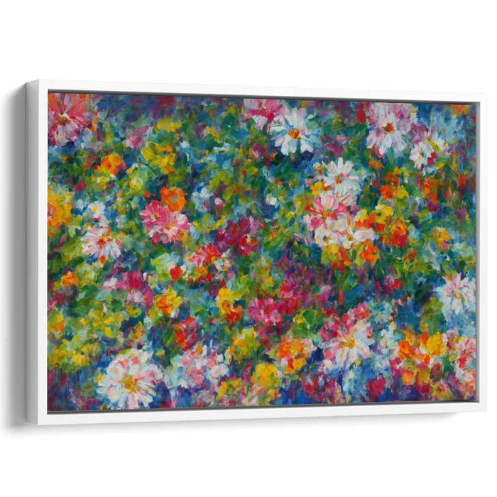 Bouquet Blushes on Canvas: Vibrant Impressionist Floral Canvas Art Print