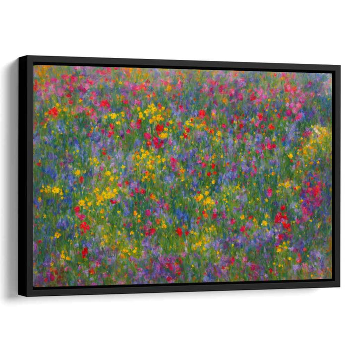 Wildflower Whispers: Impressionist Wildflower Canvas Art Print
