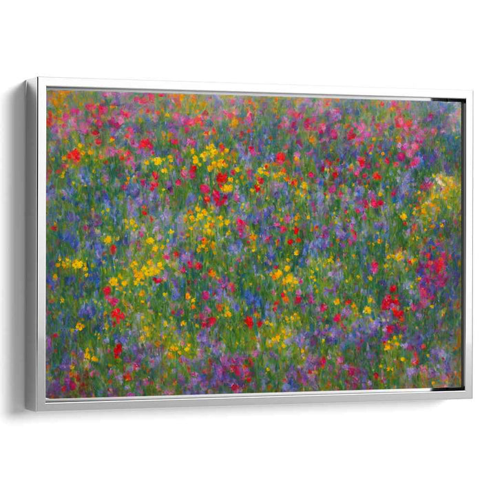 Wildflower Whispers: Impressionist Wildflower Canvas Art Print