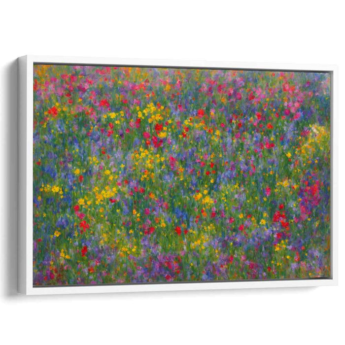 Wildflower Whispers: Impressionist Wildflower Canvas Art Print