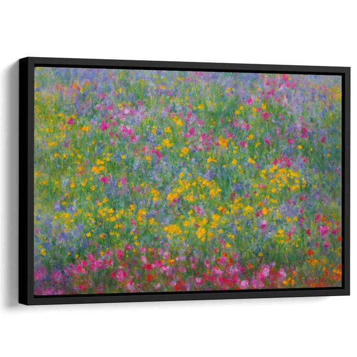 Enchanted Blossom Dreams: Impressionist Wildflower Canvas Art Print
