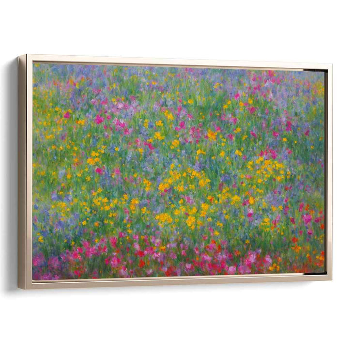 Enchanted Blossom Dreams: Impressionist Wildflower Canvas Art Print