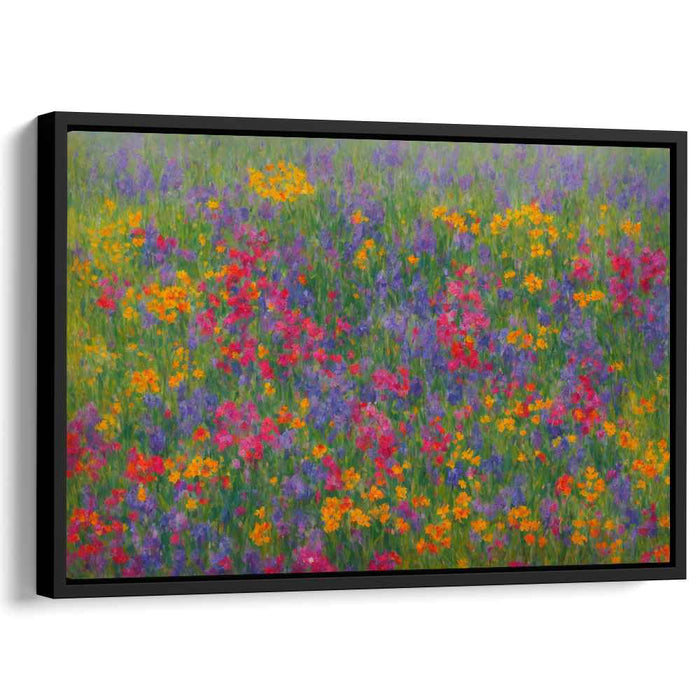 Impressionist Wildflower Whirlwind: A Vibrant Impressionist Wildflower Canvas Art Print