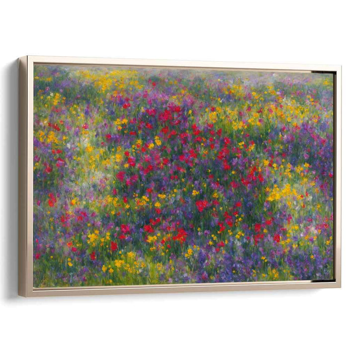 Blooms in Melody Dance: Impressionist Floral Symphony Canvas Art Print
