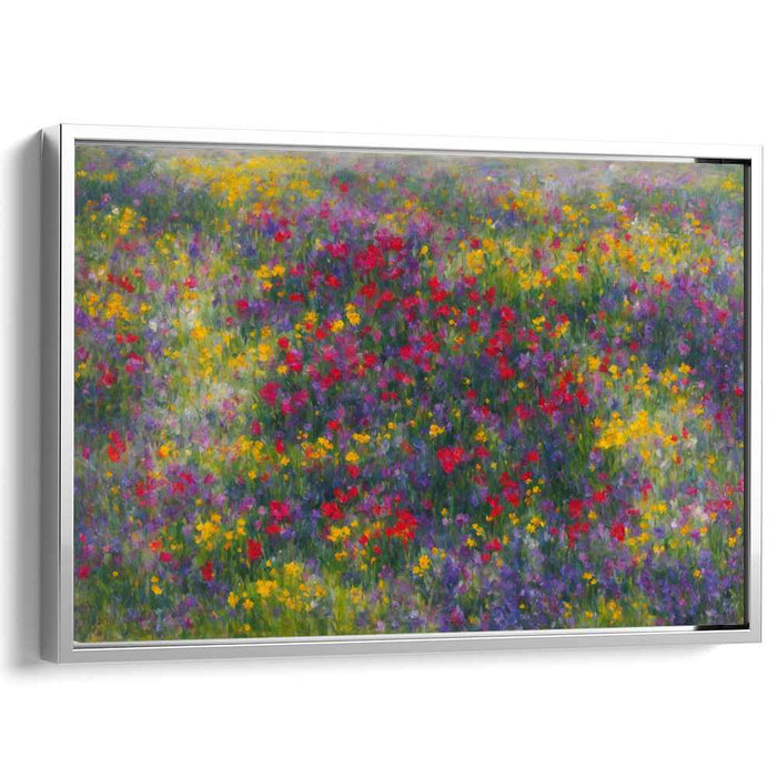 Blooms in Melody Dance: Impressionist Floral Symphony Canvas Art Print