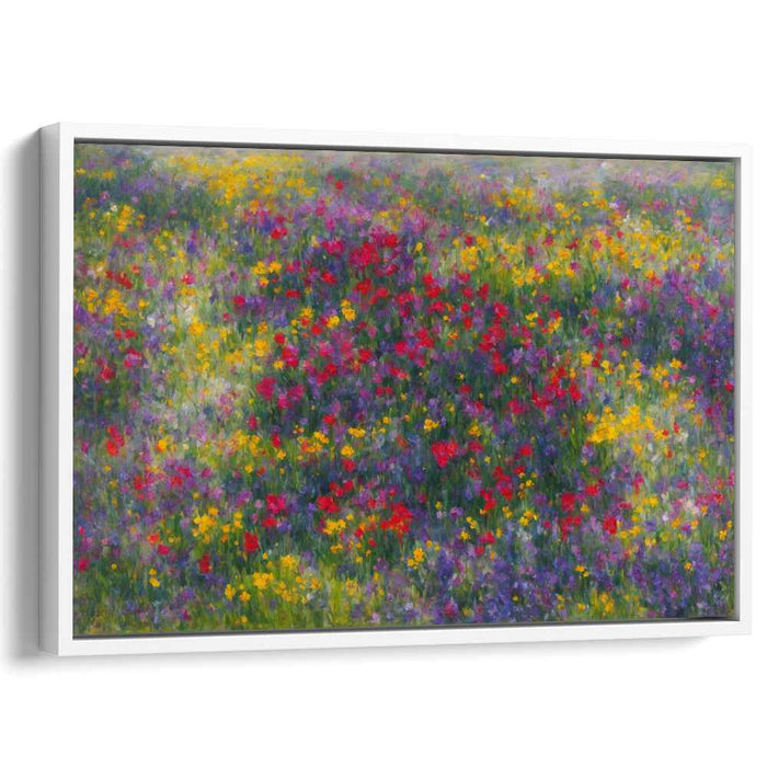 Blooms in Melody Dance: Impressionist Floral Symphony Canvas Art Print