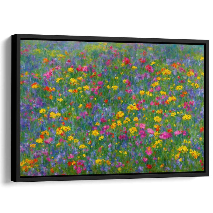 Meadow Harmony: Impressionist Wildflower Canvas Art