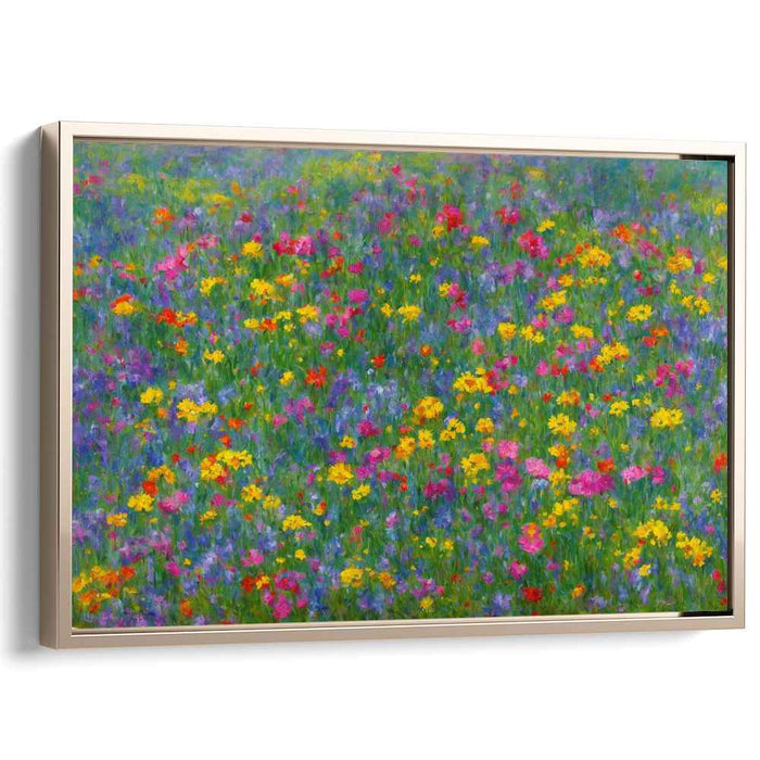 Meadow Harmony: Impressionist Wildflower Canvas Art