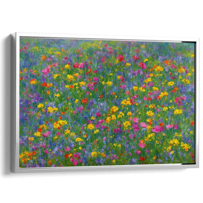 Meadow Harmony: Impressionist Wildflower Canvas Art