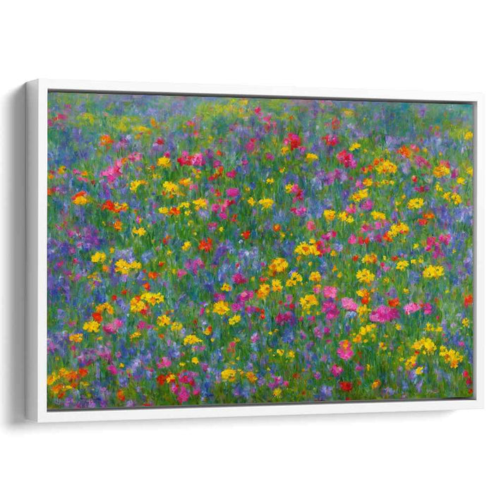 Meadow Harmony: Impressionist Wildflower Canvas Art