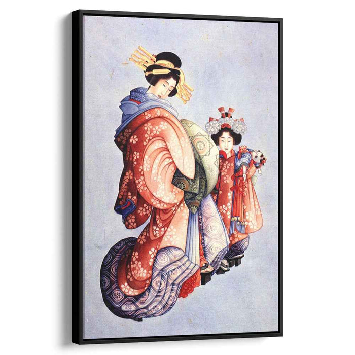 Oiran and Kamuro by Katsushika Hokusai