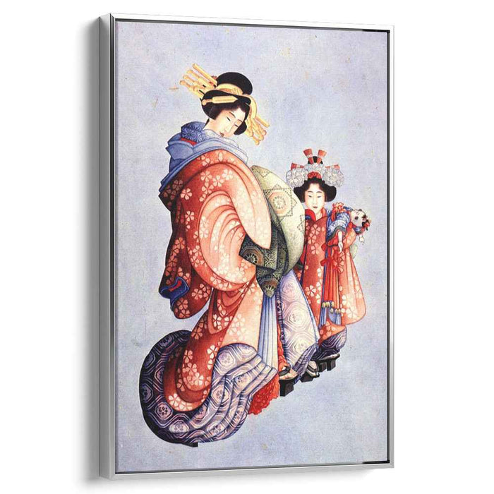 Oiran and Kamuro by Katsushika Hokusai