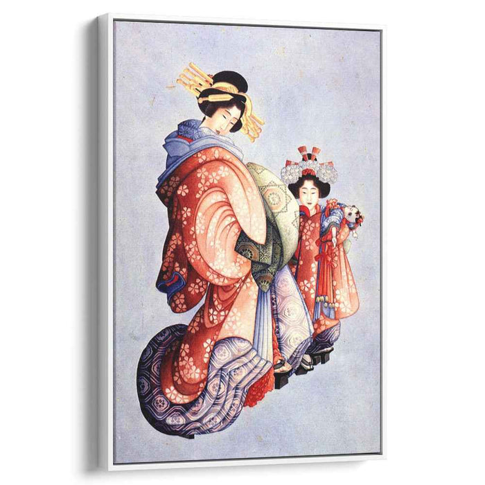 Oiran and Kamuro by Katsushika Hokusai