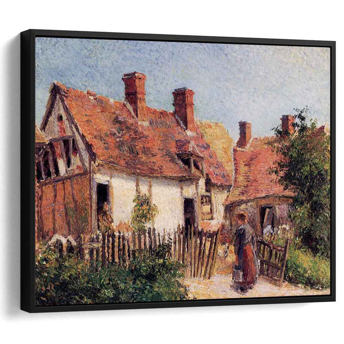 Old Houses at Eragny (1884) by Camille Pissarro