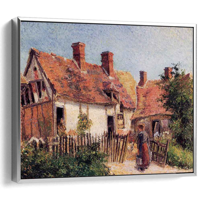 Old Houses at Eragny (1884) by Camille Pissarro