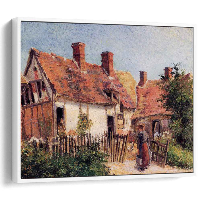 Old Houses at Eragny (1884) by Camille Pissarro