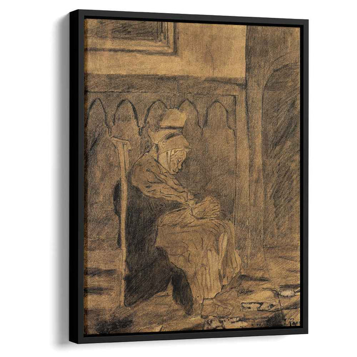 Old Woman Asleep after Rops (1873) by Vincent van Gogh