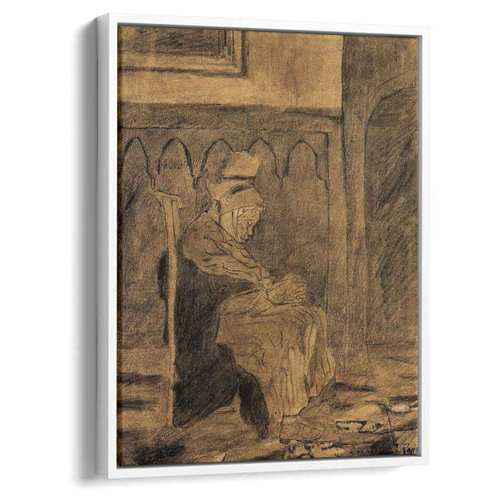 Old Woman Asleep after Rops (1873) by Vincent van Gogh