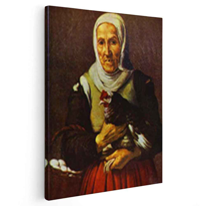Old Woman with a Hen by Bartolome Esteban Murillo