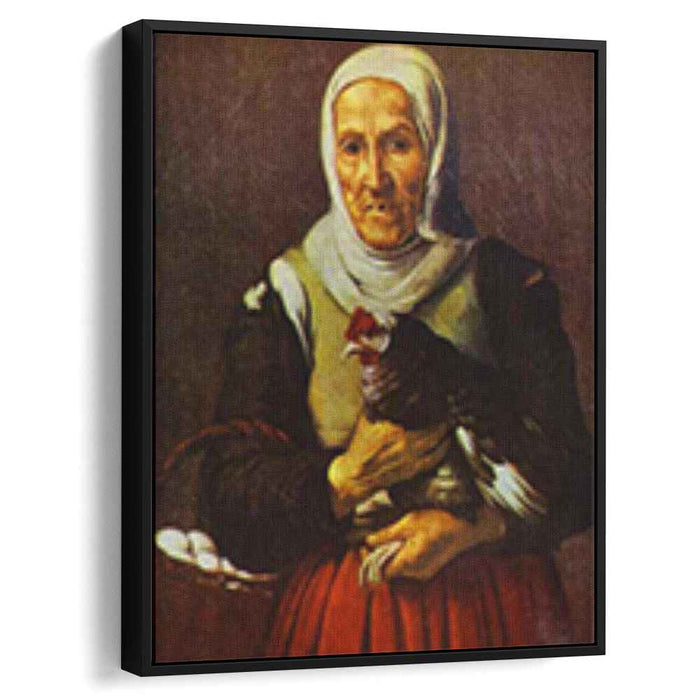 Old Woman with a Hen by Bartolome Esteban Murillo