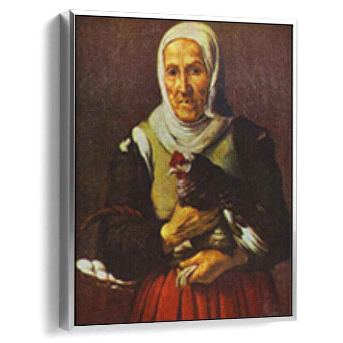 Old Woman with a Hen by Bartolome Esteban Murillo