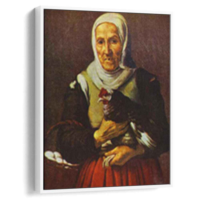 Old Woman with a Hen by Bartolome Esteban Murillo