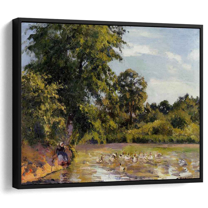 Old Woman with Ducks at Montfoucault by Camille Pissarro