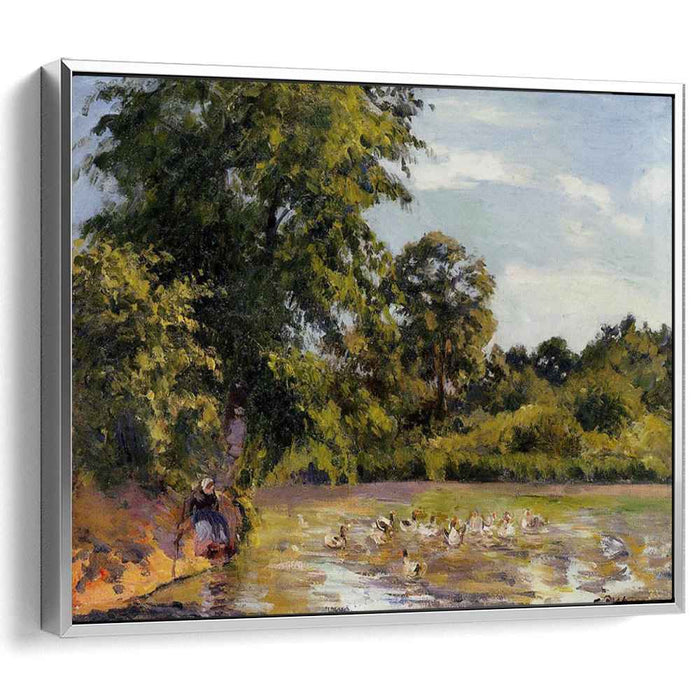 Old Woman with Ducks at Montfoucault by Camille Pissarro