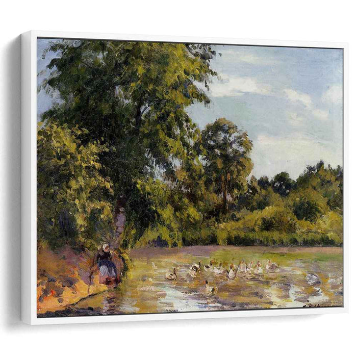 Old Woman with Ducks at Montfoucault by Camille Pissarro