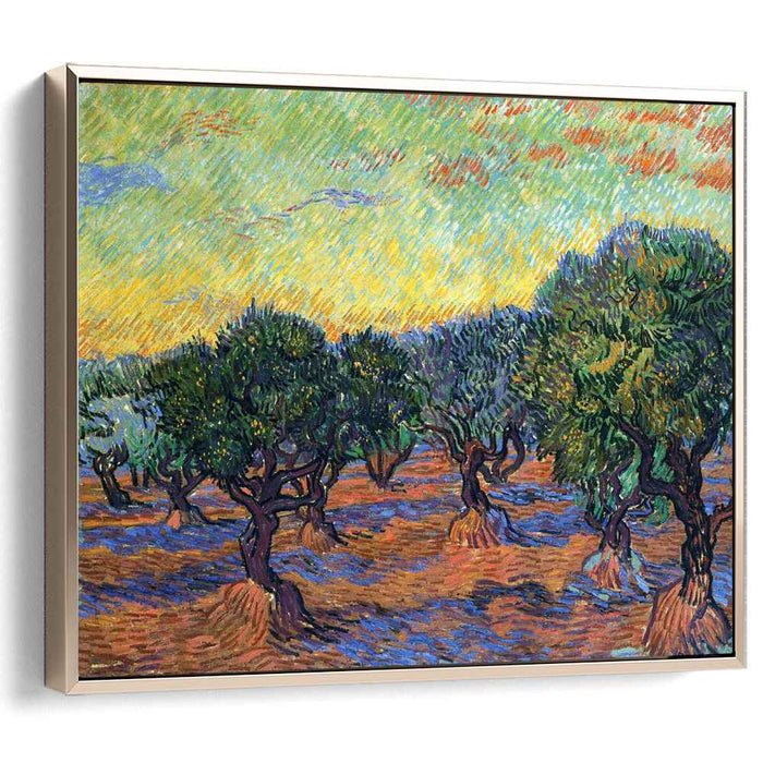 Olive Grove - Orange Sky (1889) by Vincent van Gogh