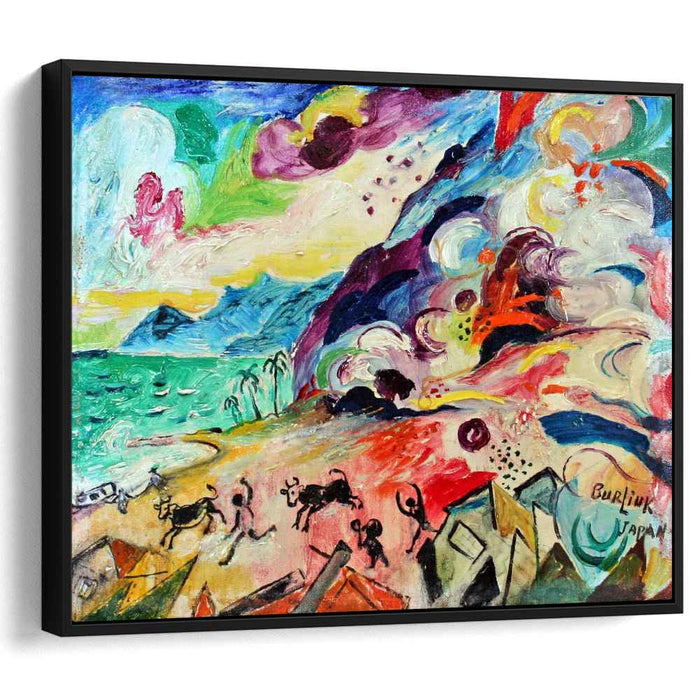 On the Beach, Japan by David Burliuk